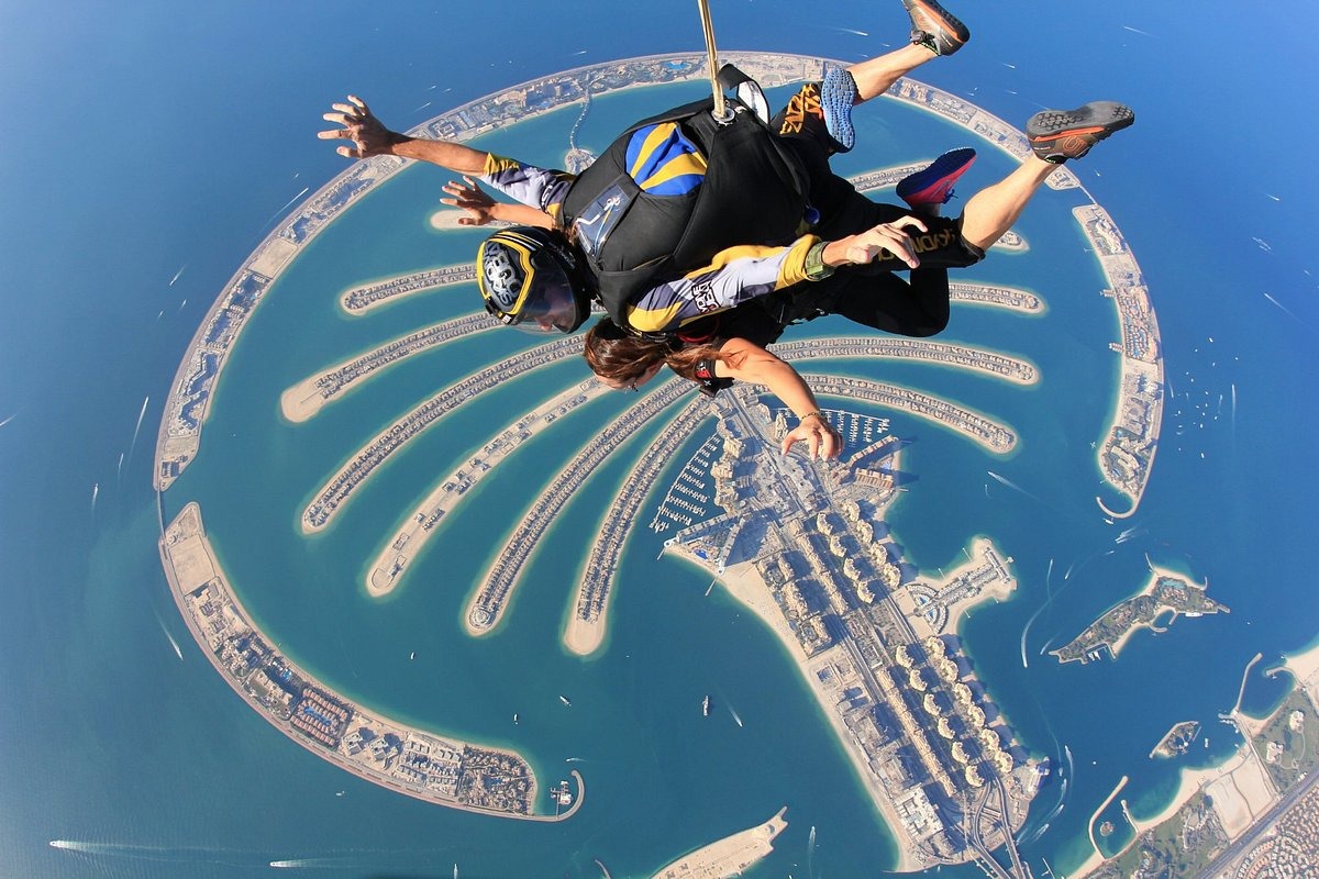 sky dive dubai palm